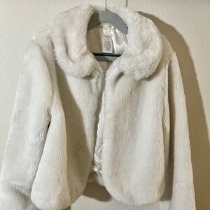 Gymboree white sherling dressy coat
